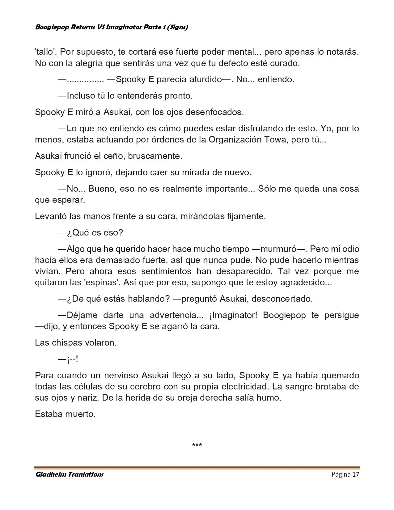 Boogiepop (Novela) - Capítulo 16 - Página 17 - LectorTMOo