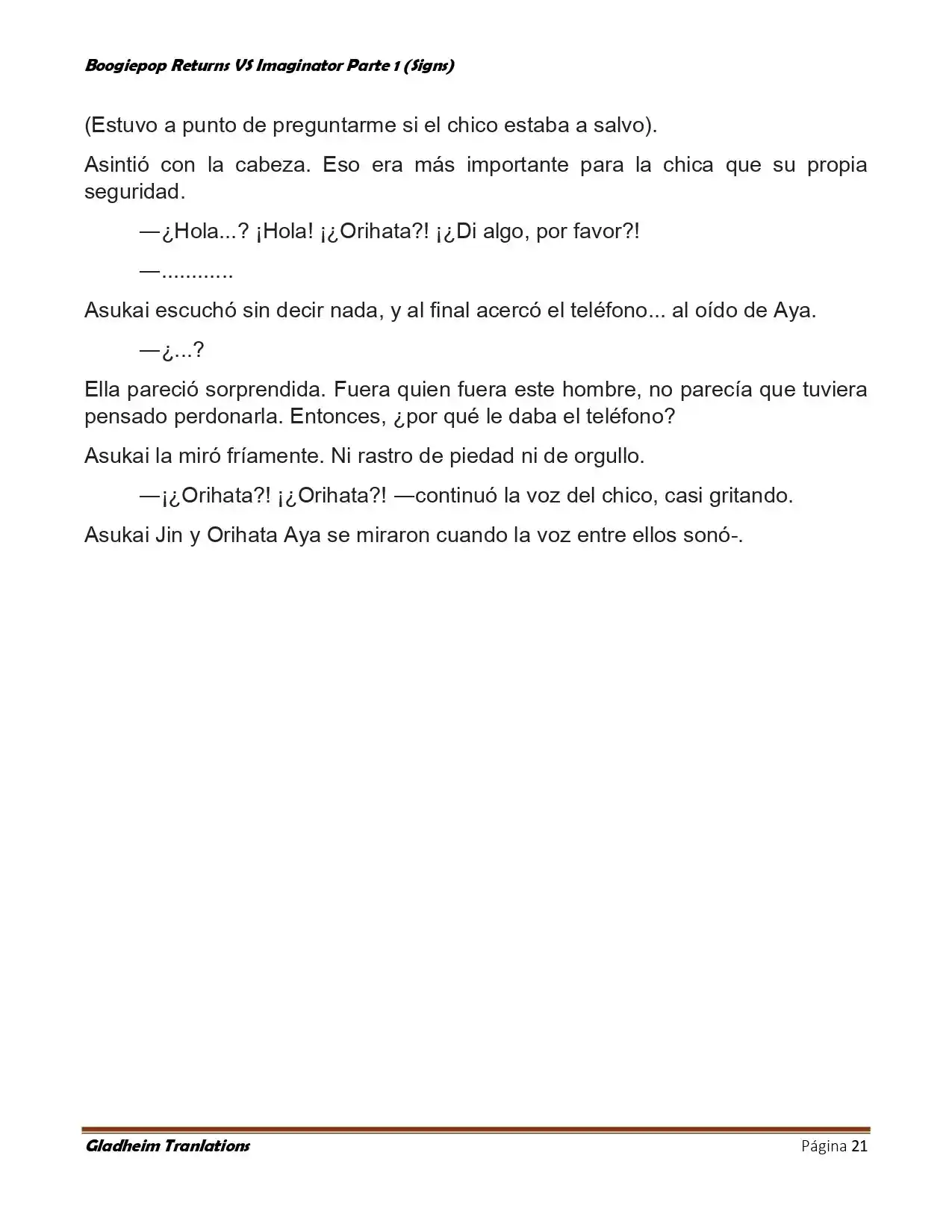 Boogiepop (Novela) - Capítulo 16 - Página 21 - LectorTMOo