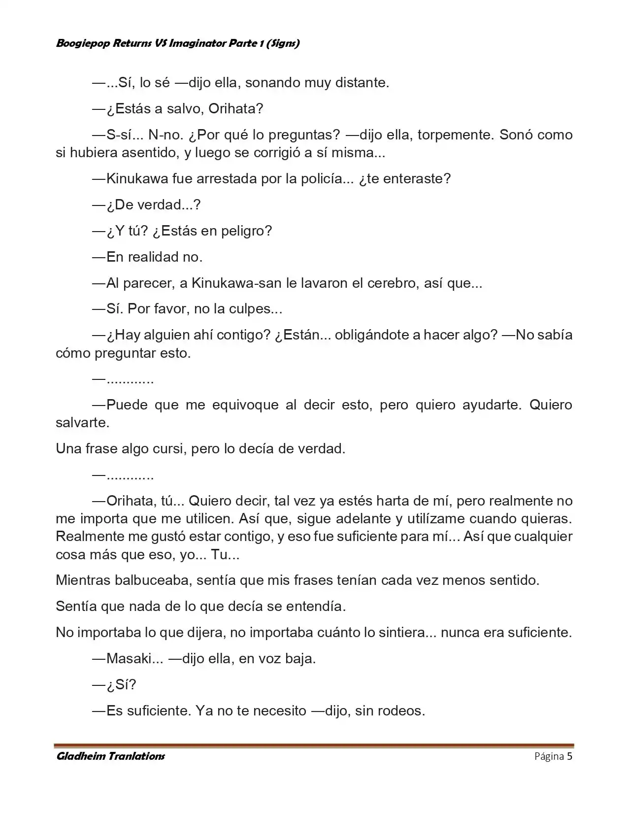 Boogiepop (Novela) - Capítulo 17 - Página 5 - LectorTMOo