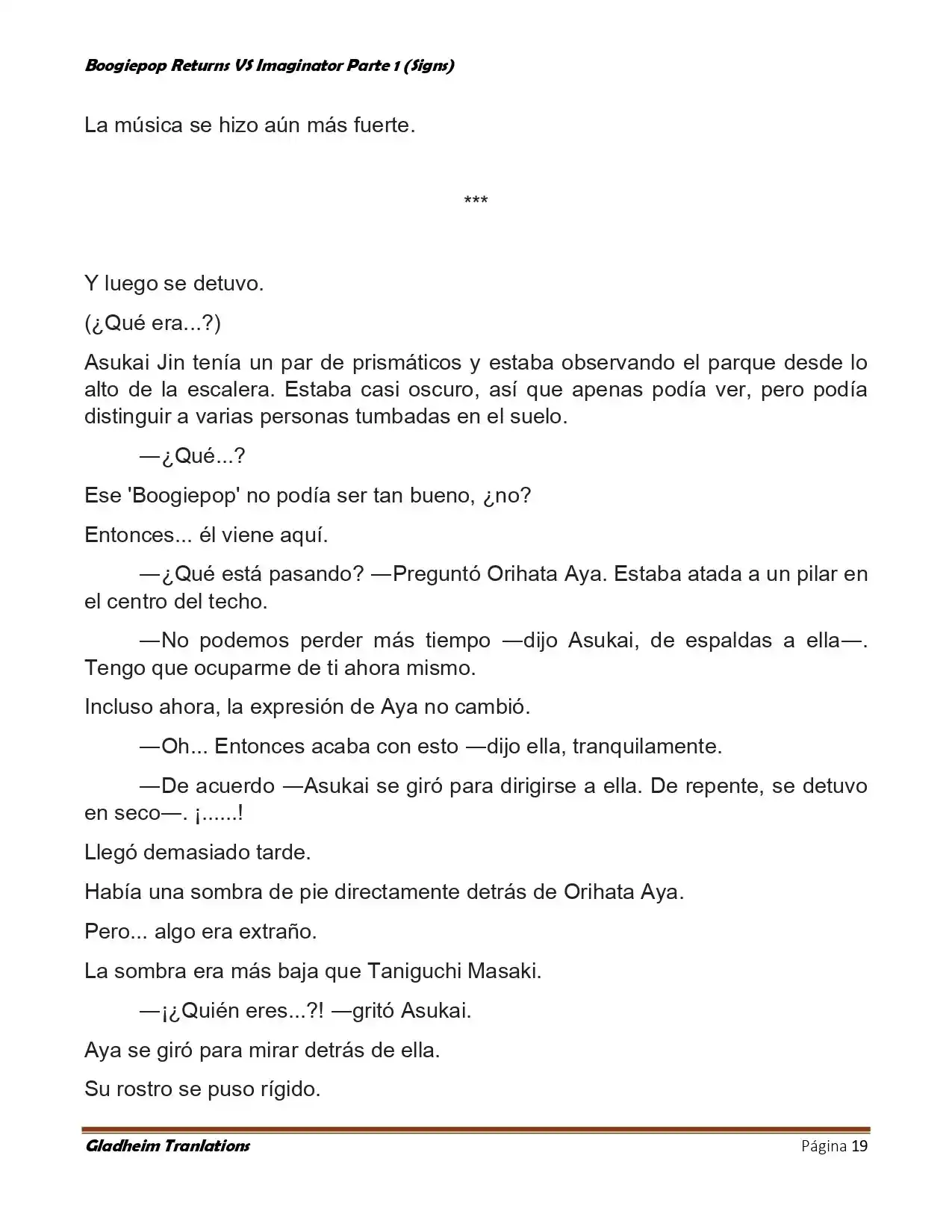Boogiepop (Novela) - Capítulo 18 - Página 19 - LectorTMOo