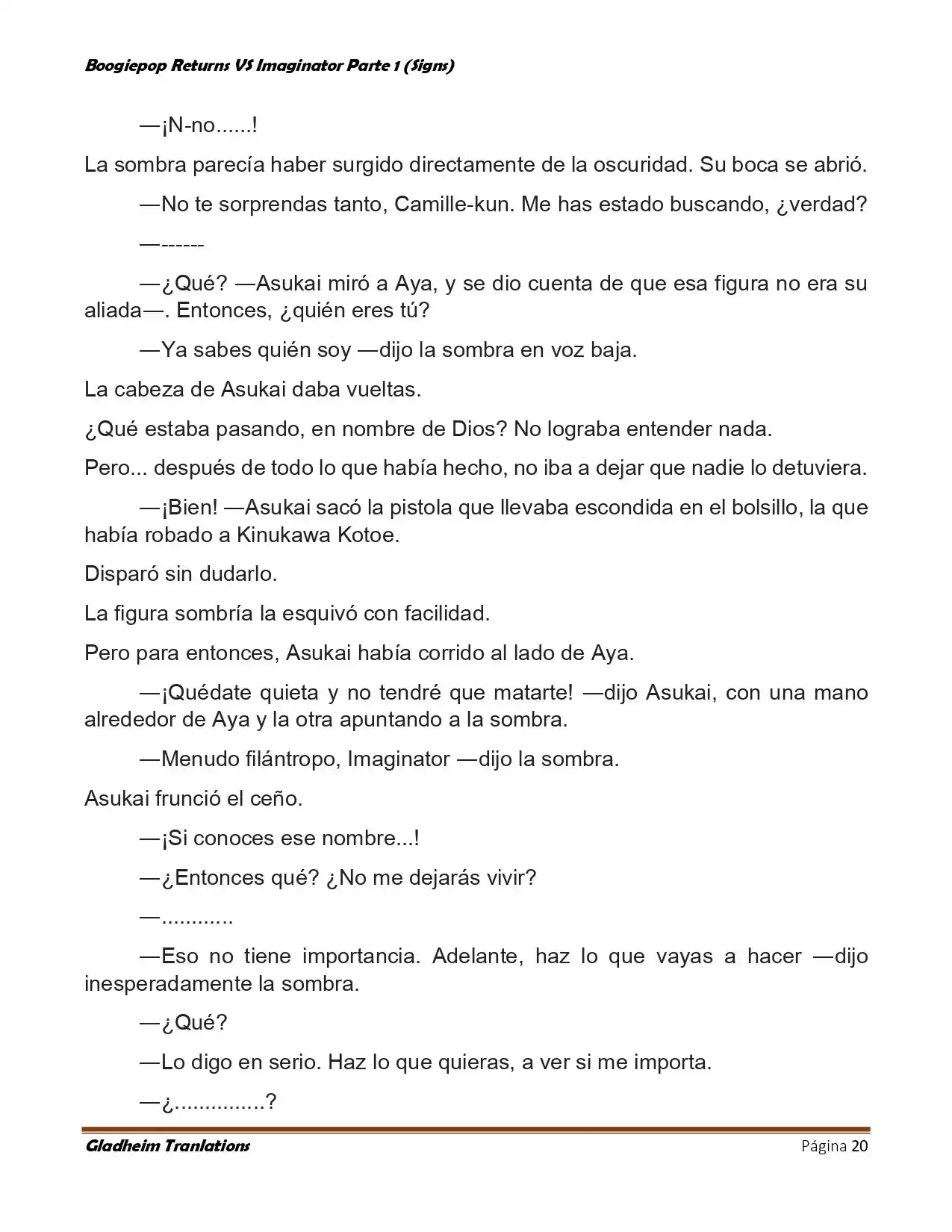 Boogiepop (Novela) - Capítulo 18 - Página 20 - LectorTMOo