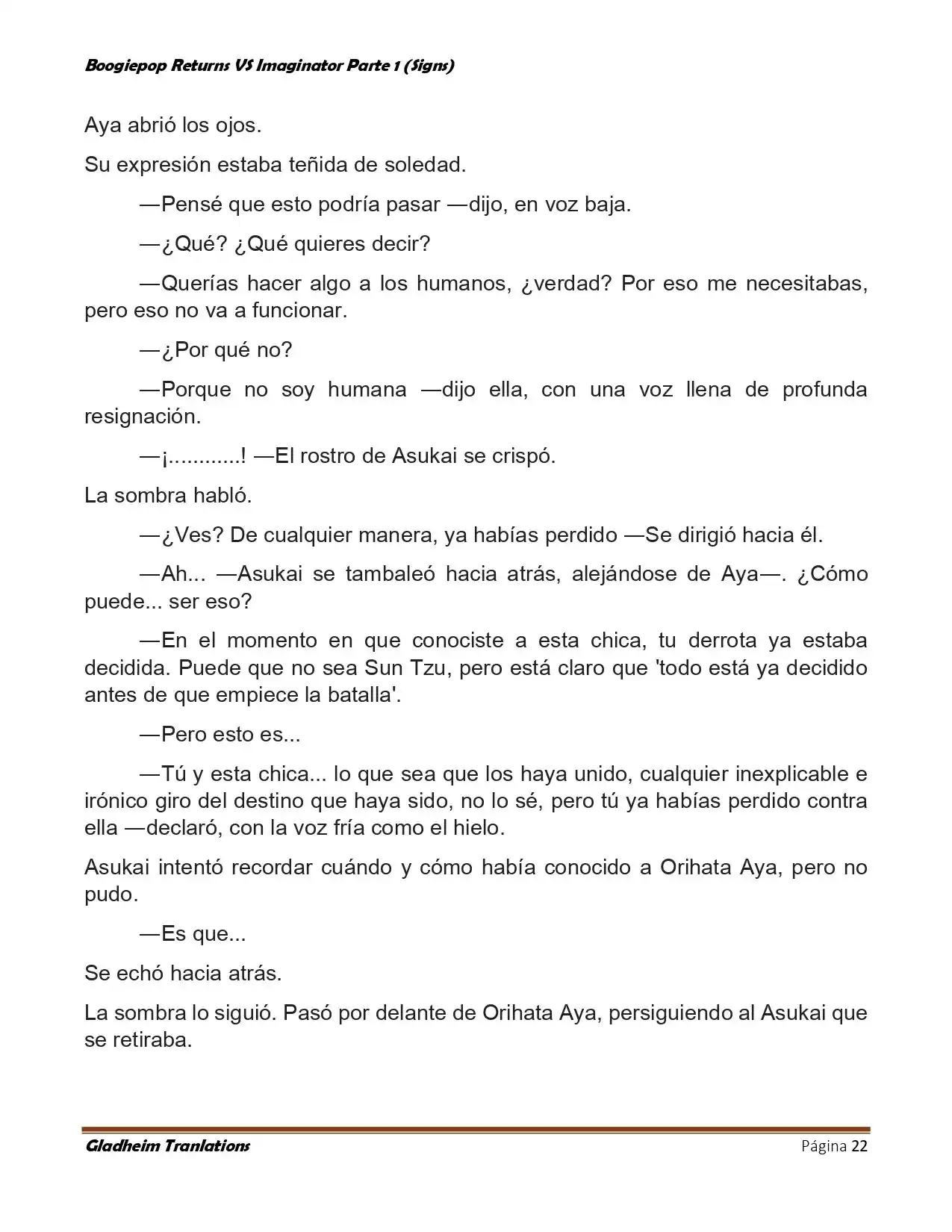 Boogiepop (Novela) - Capítulo 18 - Página 22 - LectorTMOo