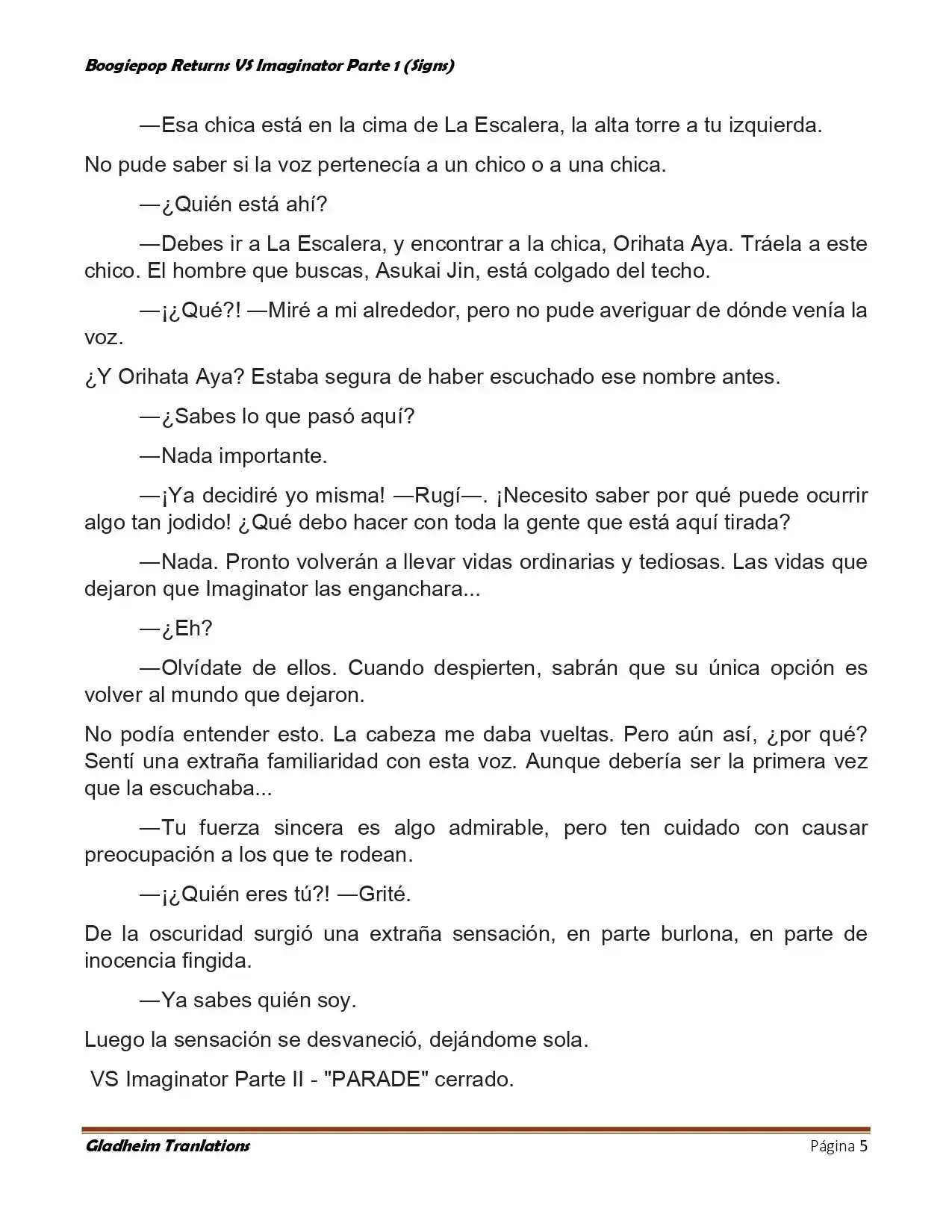 Boogiepop (Novela) - Capítulo 19 - Página 5 - LectorTMOo