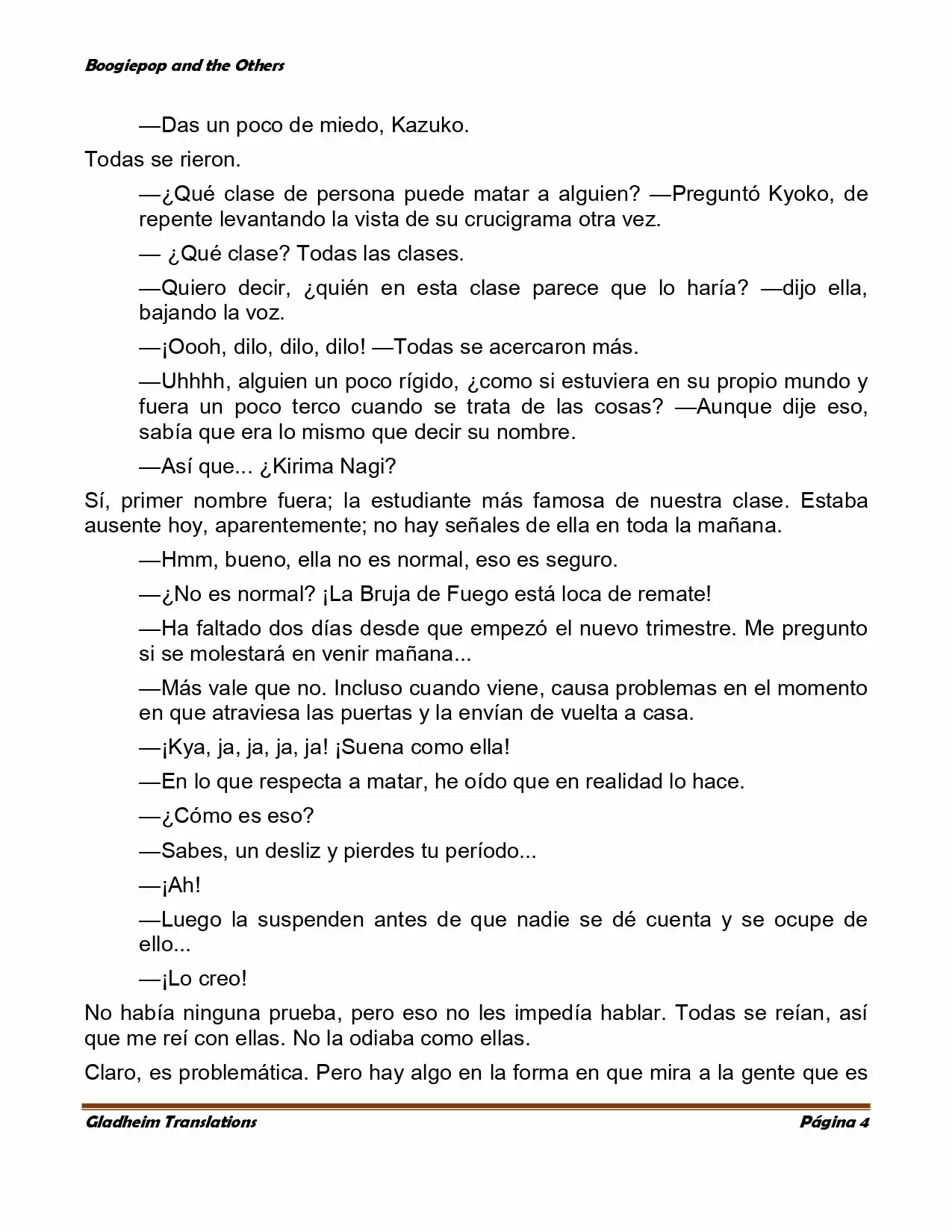 Boogiepop (Novela) - Capítulo 2 - Página 4 - LectorTMOo