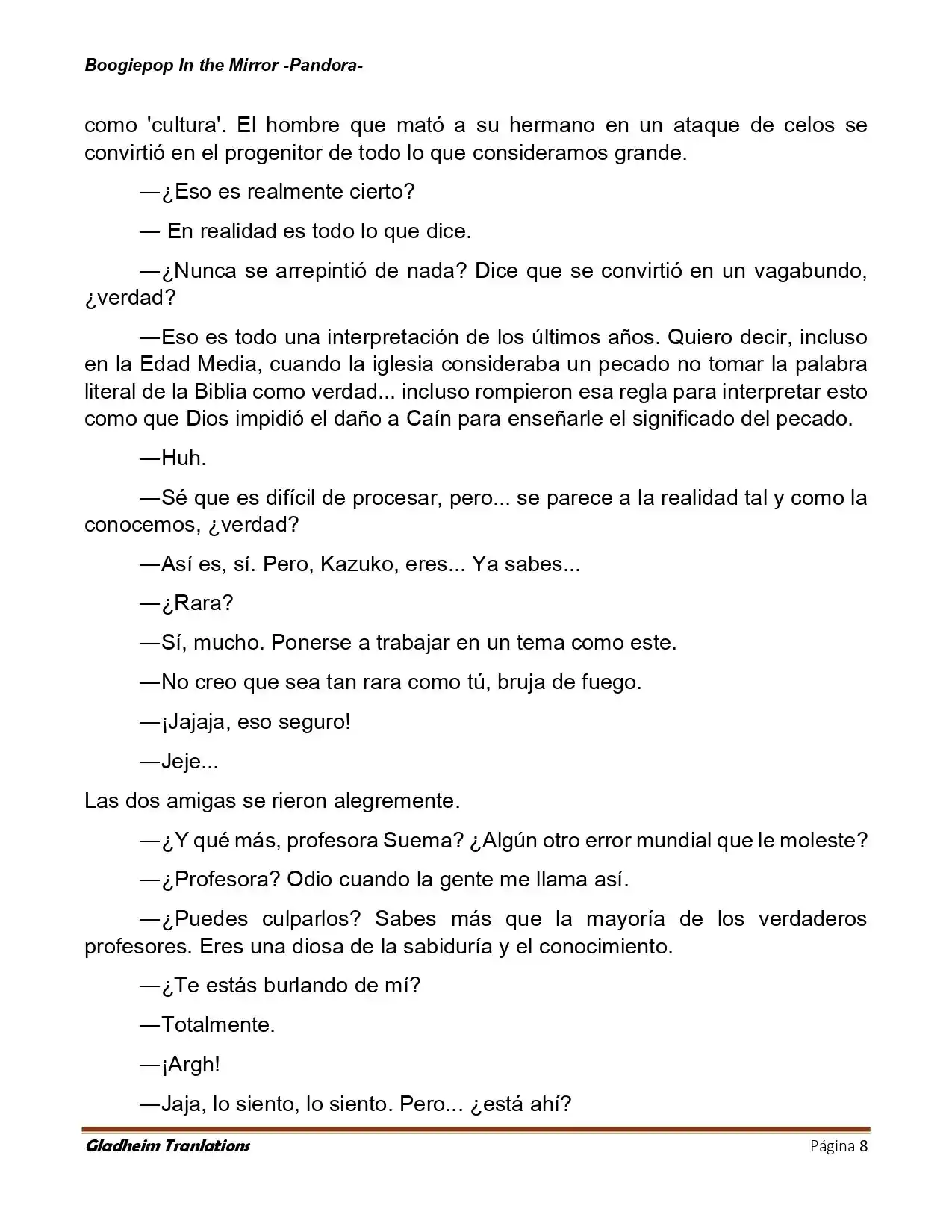 Boogiepop (Novela) - Capítulo 20 - Página 8 - LectorTMOo