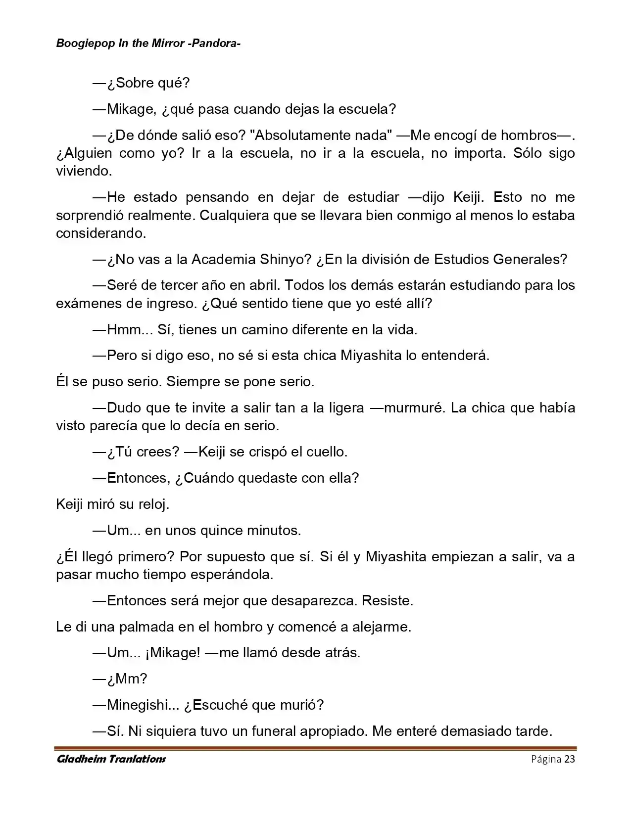 Boogiepop (Novela) - Capítulo 20 - Página 23 - LectorTMOo