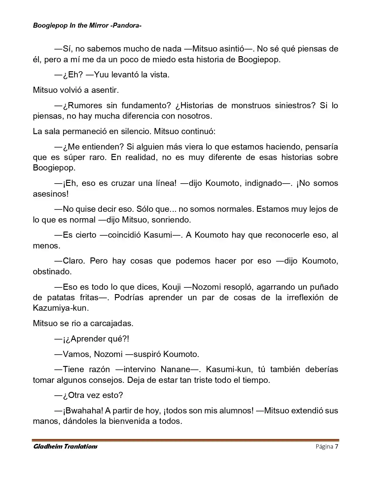 Boogiepop (Novela) - Capítulo 21 - Página 7 - LectorTMOo
