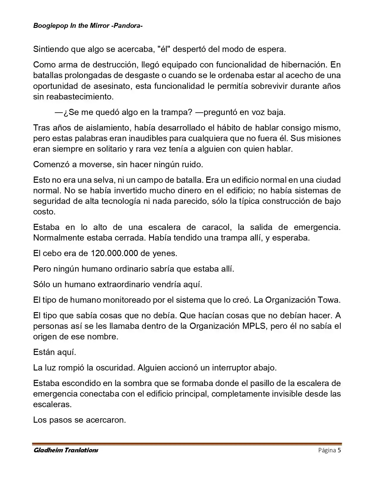 Boogiepop (Novela) - Capítulo 22 - Página 5 - LectorTMOo