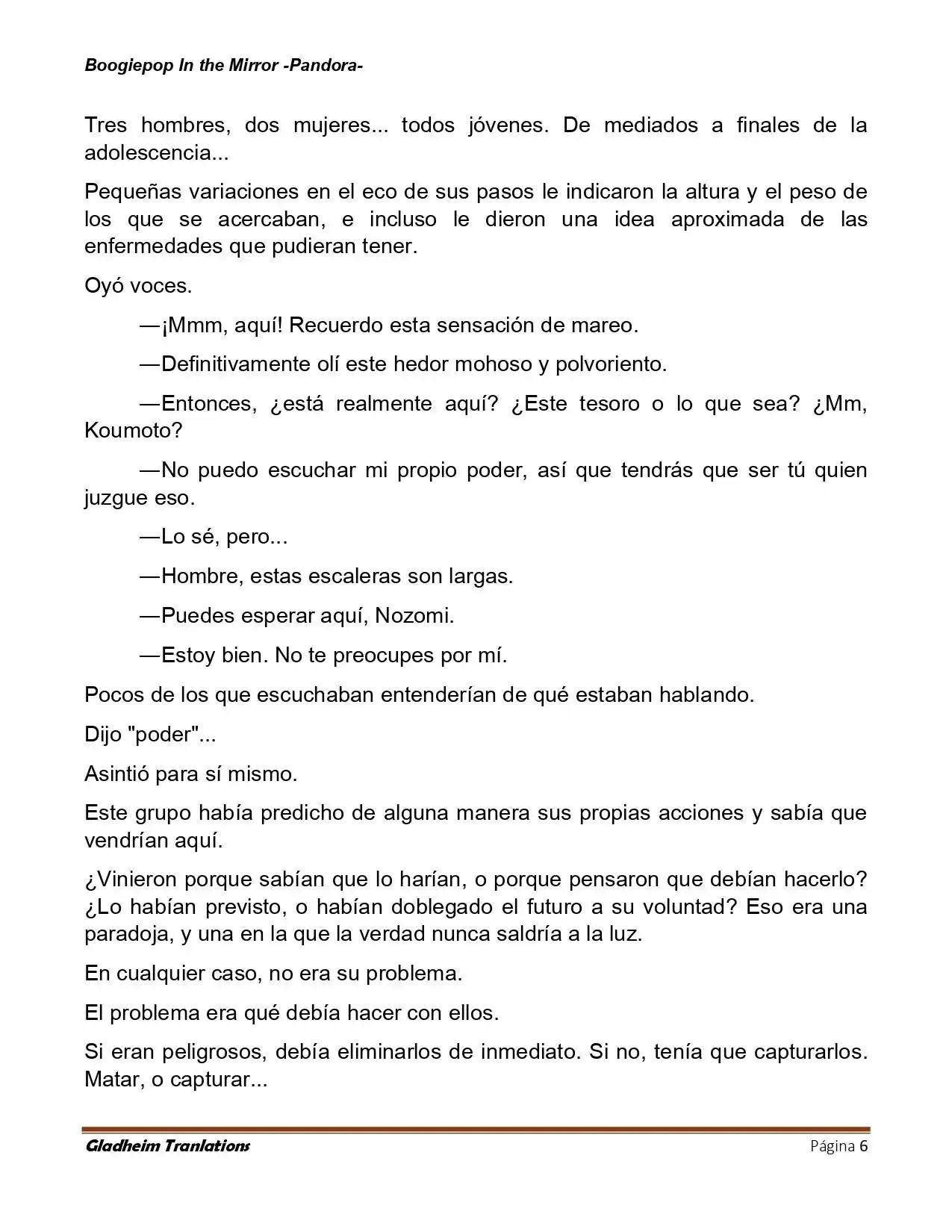 Boogiepop (Novela) - Capítulo 22 - Página 6 - LectorTMOo