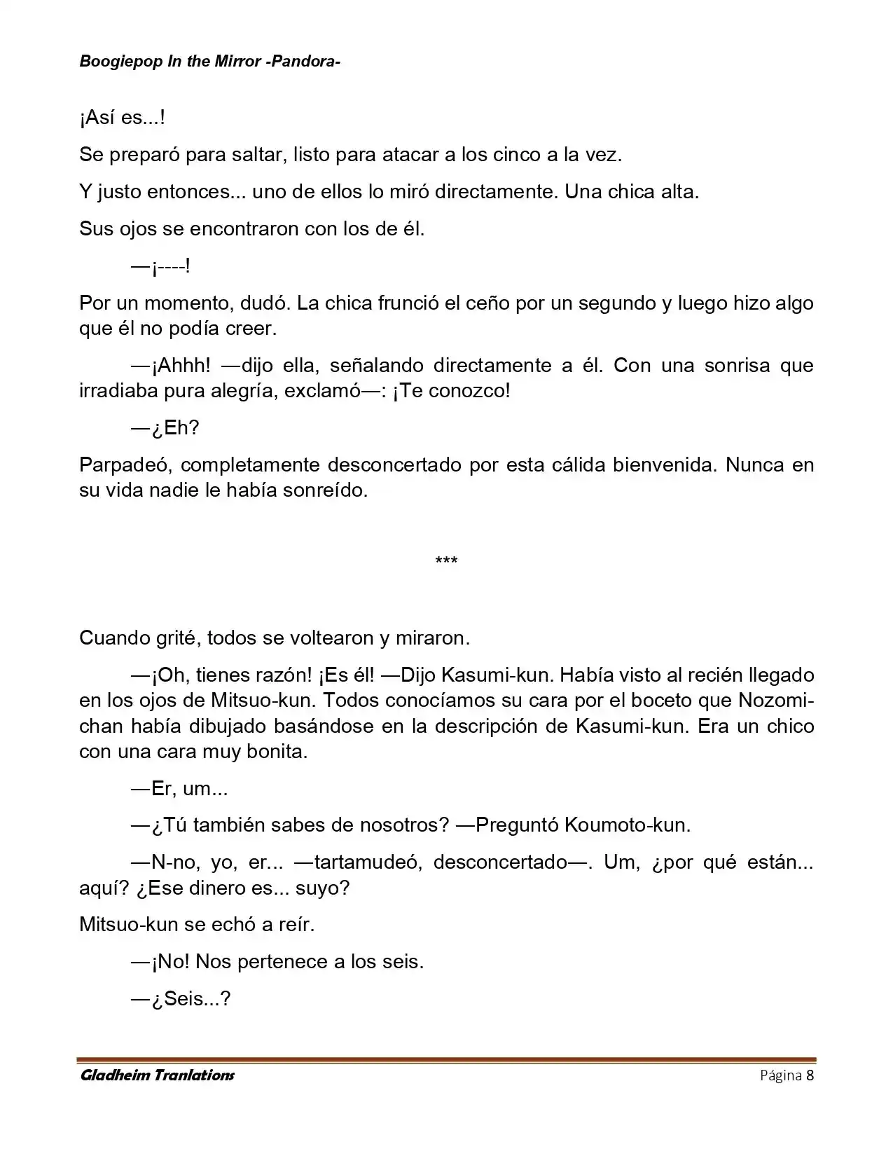 Boogiepop (Novela) - Capítulo 22 - Página 8 - LectorTMOo