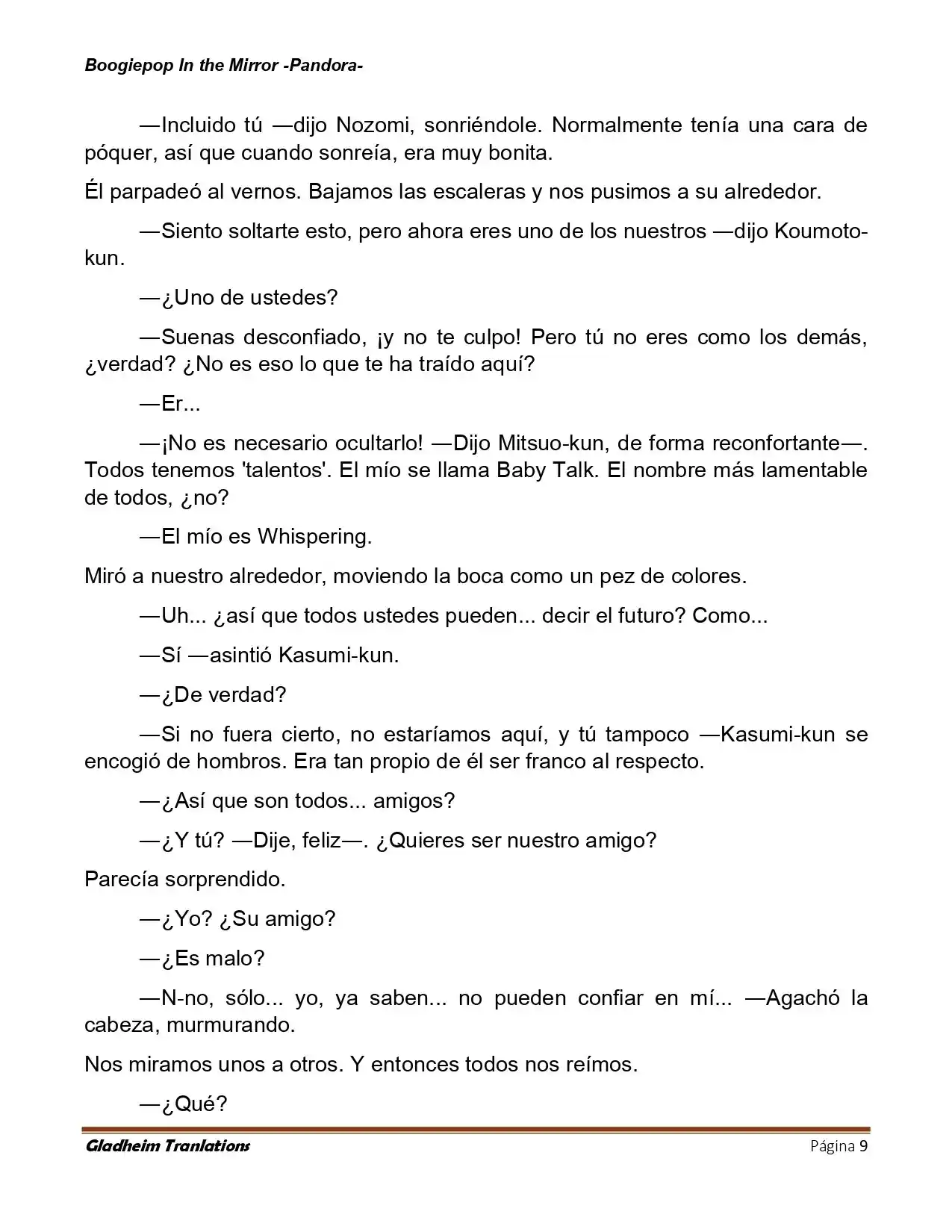 Boogiepop (Novela) - Capítulo 22 - Página 9 - LectorTMOo
