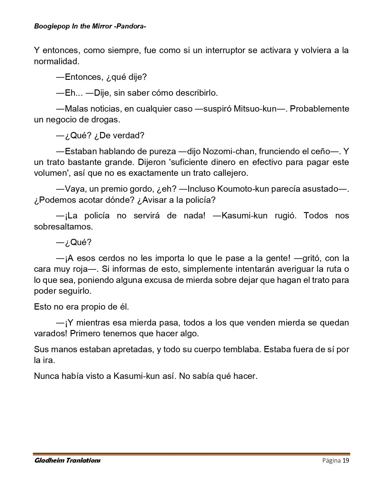 Boogiepop (Novela) - Capítulo 22 - Página 19 - LectorTMOo