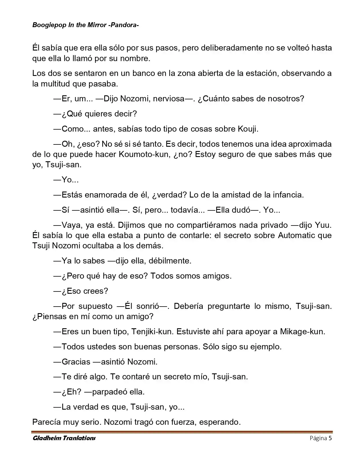 Boogiepop (Novela) - Capítulo 23 - Página 5 - LectorTMOo