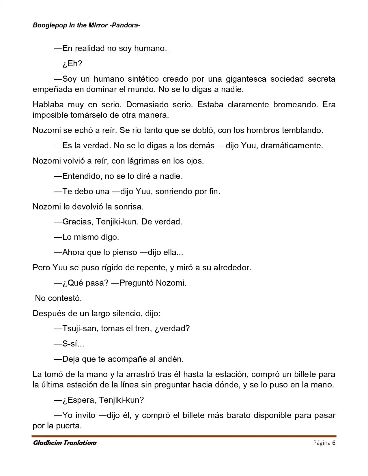 Boogiepop (Novela) - Capítulo 23 - Página 6 - LectorTMOo