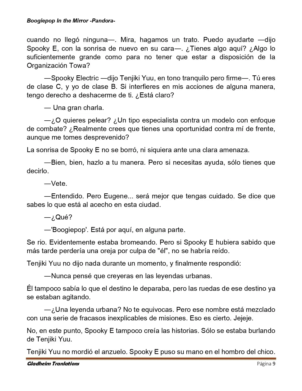 Boogiepop (Novela) - Capítulo 23 - Página 9 - LectorTMOo