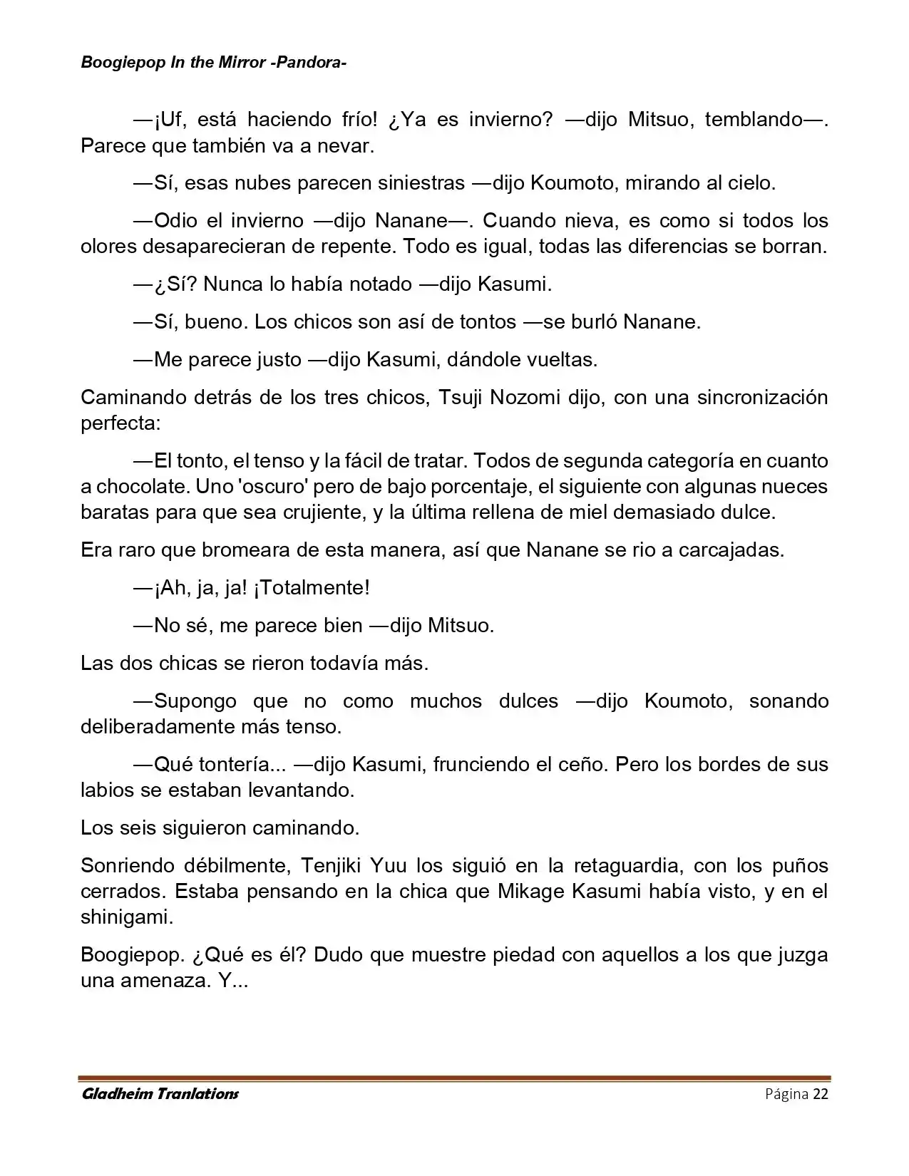 Boogiepop (Novela) - Capítulo 23 - Página 22 - LectorTMOo