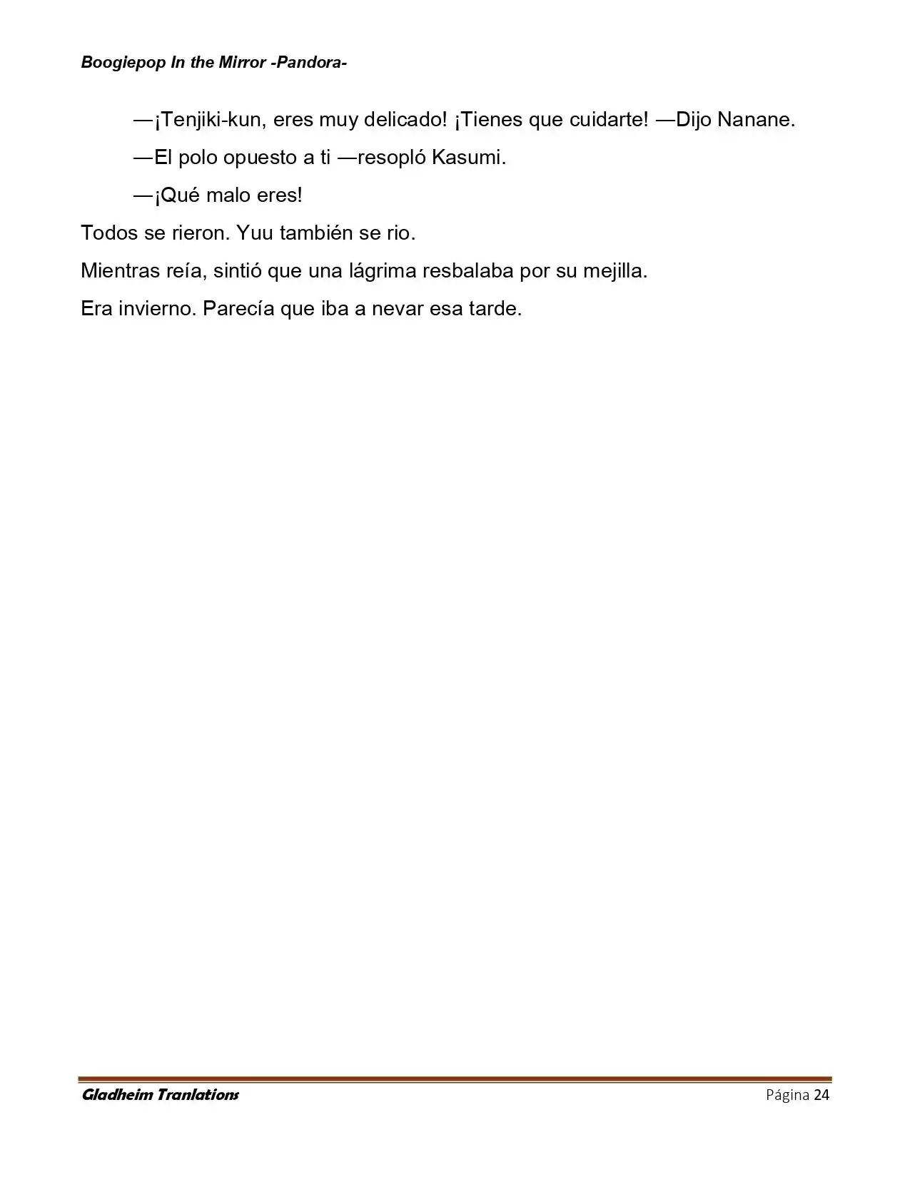 Boogiepop (Novela) - Capítulo 23 - Página 24 - LectorTMOo