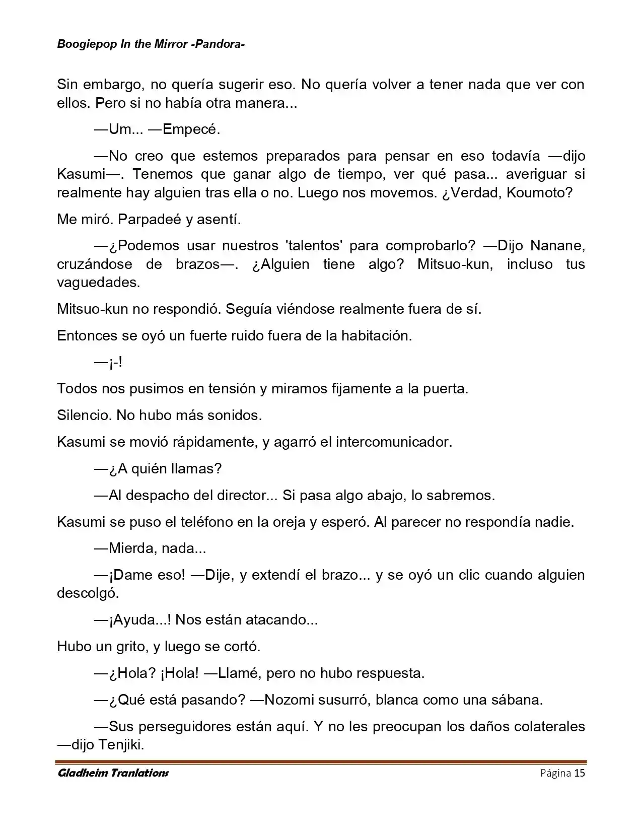 Boogiepop (Novela) - Capítulo 25 - Página 15 - LectorTMOo