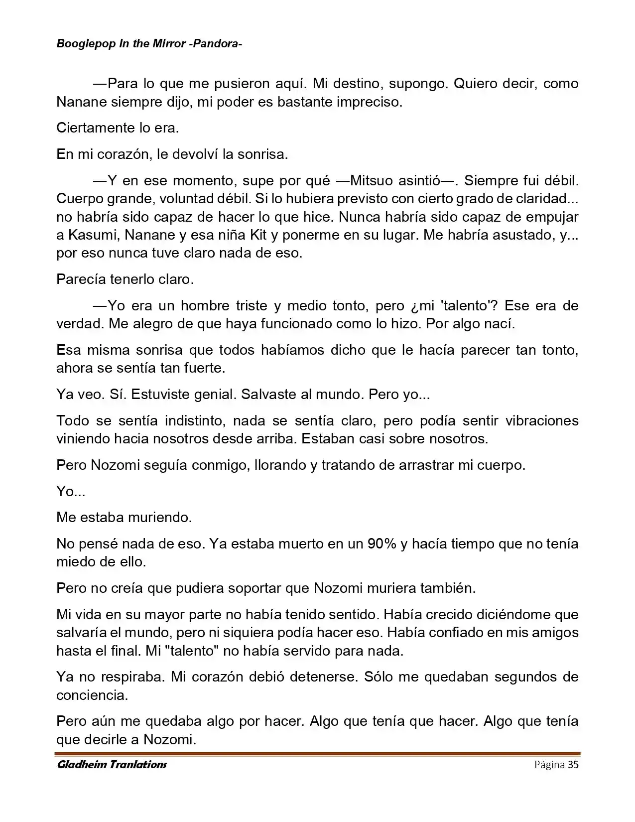 Boogiepop (Novela) - Capítulo 25 - Página 35 - LectorTMOo