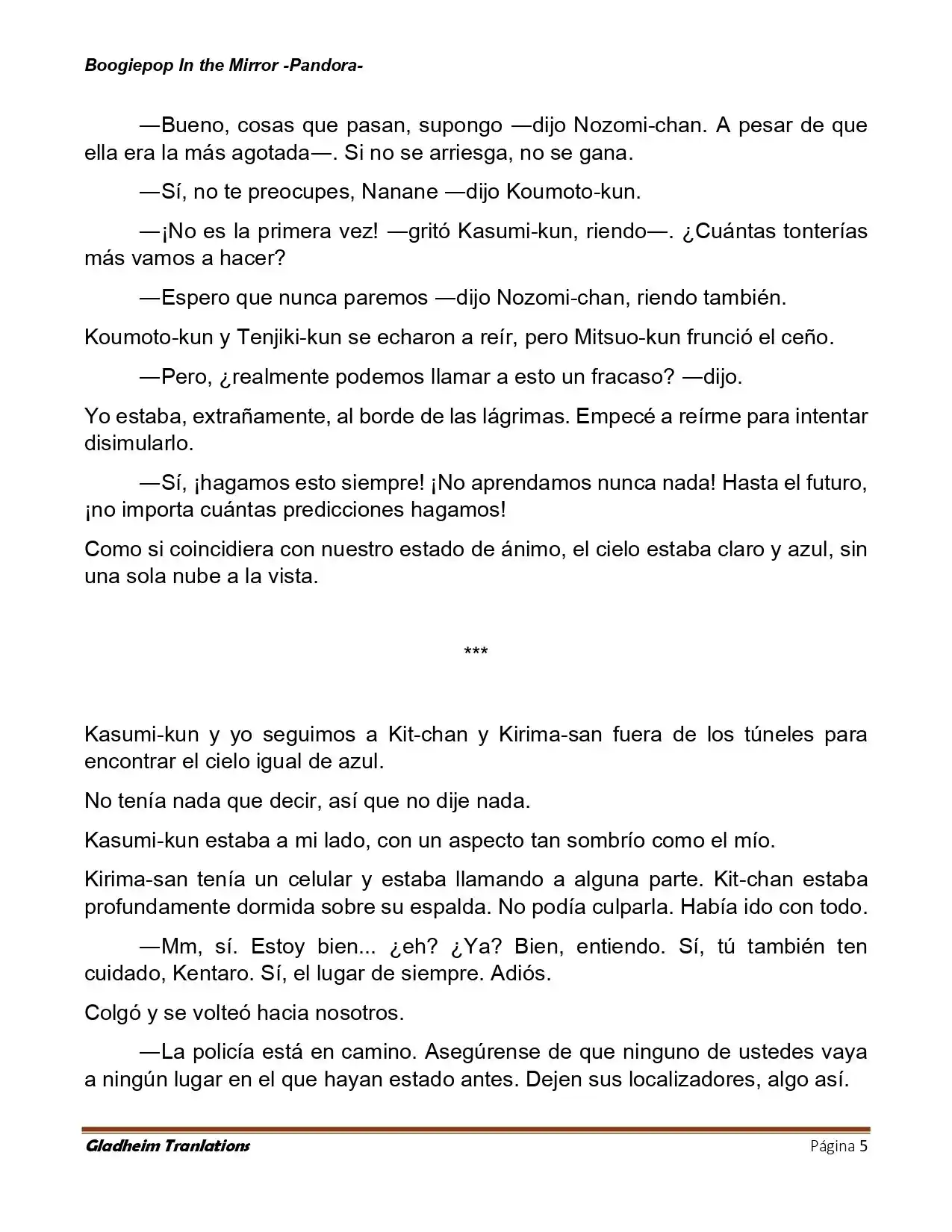 Boogiepop (Novela) - Capítulo 28 - Página 5 - LectorTMOo