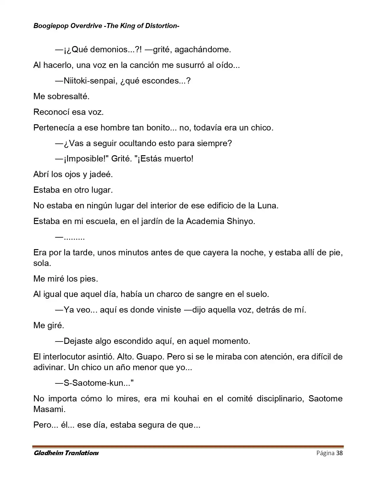 Boogiepop (Novela) - Capítulo 29 - Página 38 - LectorTMOo