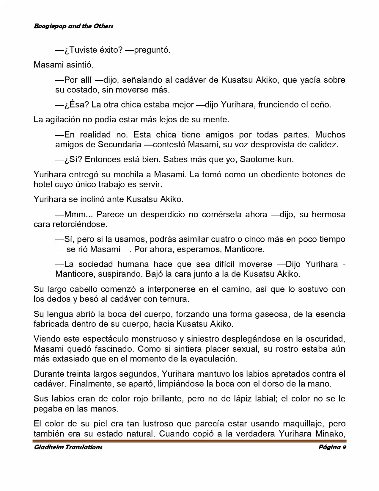 Boogiepop (Novela) - Capítulo 3 - Página 9 - LectorTMOo