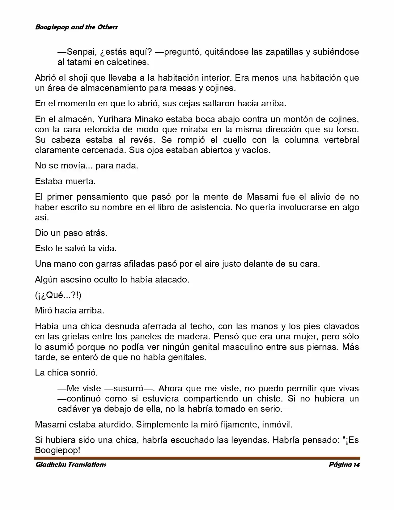 Boogiepop (Novela) - Capítulo 3 - Página 13 - LectorTMOo