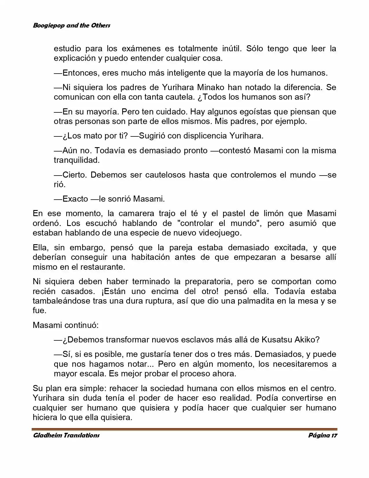 Boogiepop (Novela) - Capítulo 3 - Página 16 - LectorTMOo
