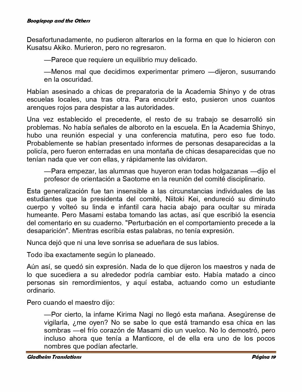 Boogiepop (Novela) - Capítulo 3 - Página 18 - LectorTMOo