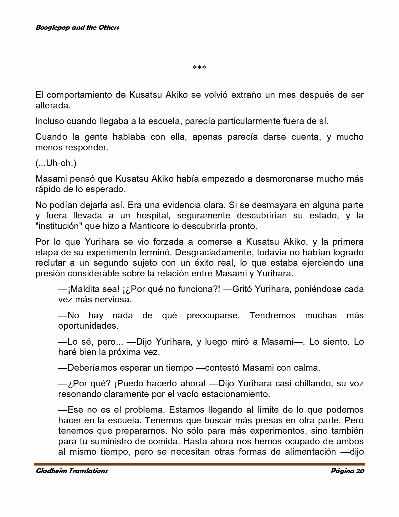 Boogiepop (Novela) - Capítulo 3 - Página 19 - LectorTMOo