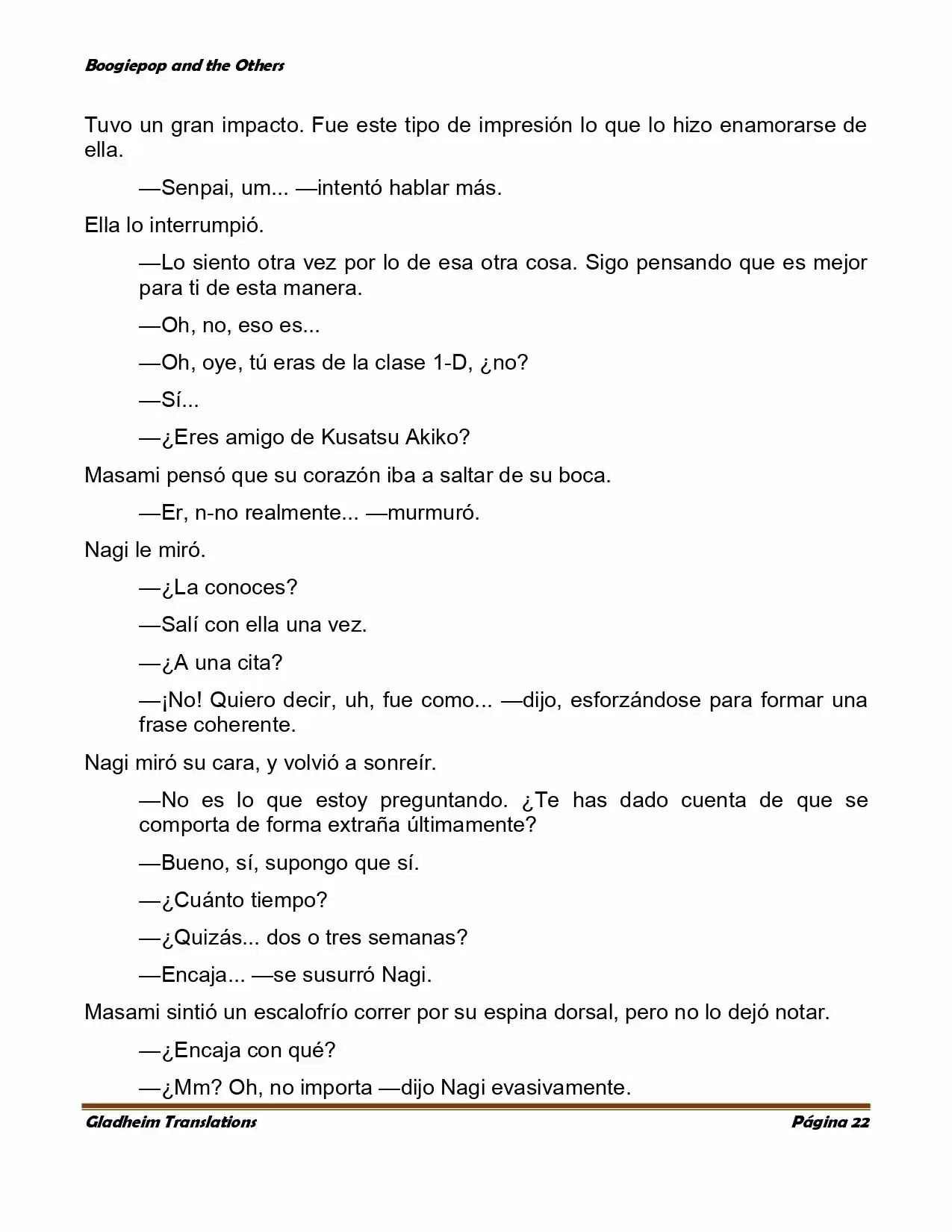Boogiepop (Novela) - Capítulo 3 - Página 21 - LectorTMOo