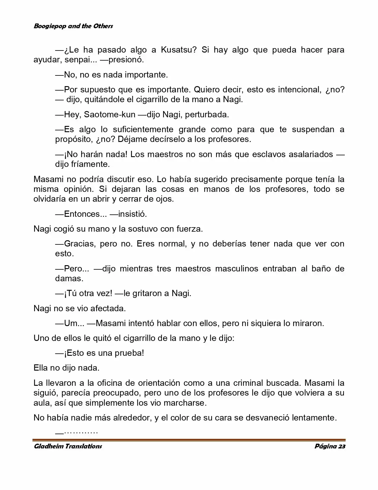 Boogiepop (Novela) - Capítulo 3 - Página 22 - LectorTMOo