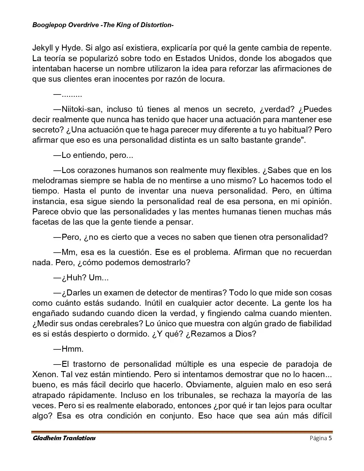 Boogiepop (Novela) - Capítulo 31 - Página 5 - LectorTMOo