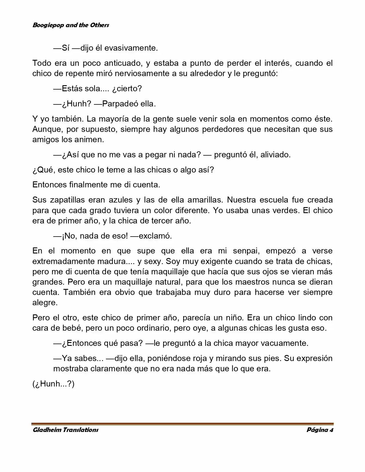 Boogiepop (Novela) - Capítulo 4 - Página 4 - LectorTMOo