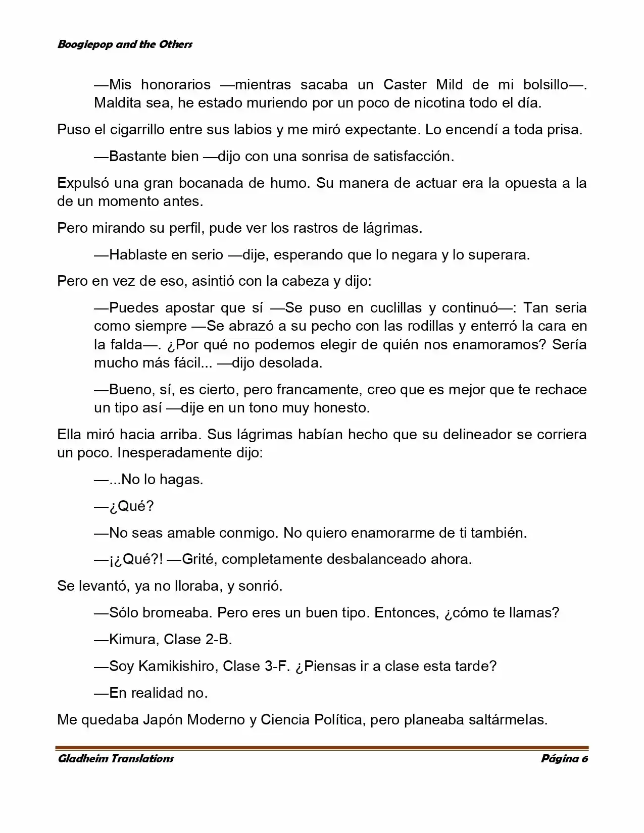 Boogiepop (Novela) - Capítulo 4 - Página 6 - LectorTMOo