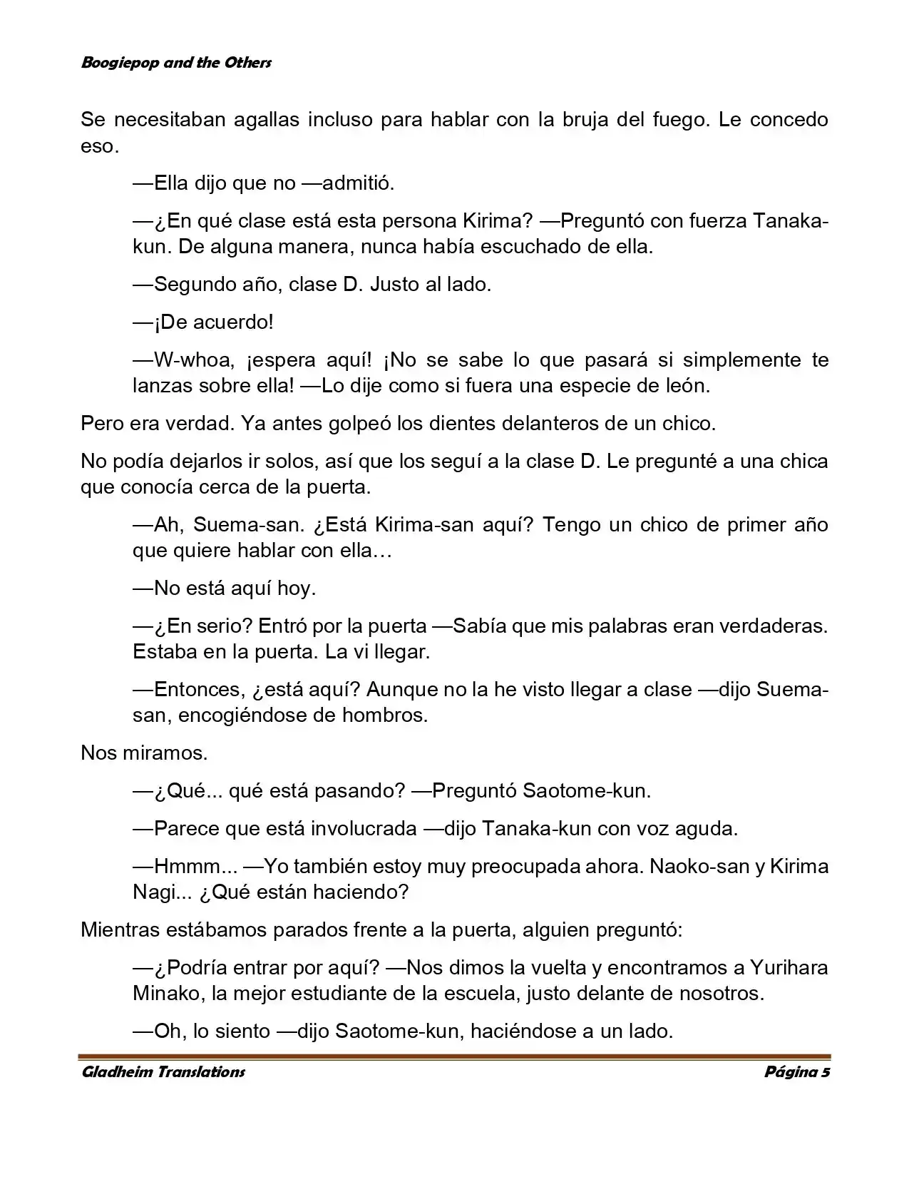 Boogiepop (Novela) - Capítulo 5 - Página 5 - LectorTMOo