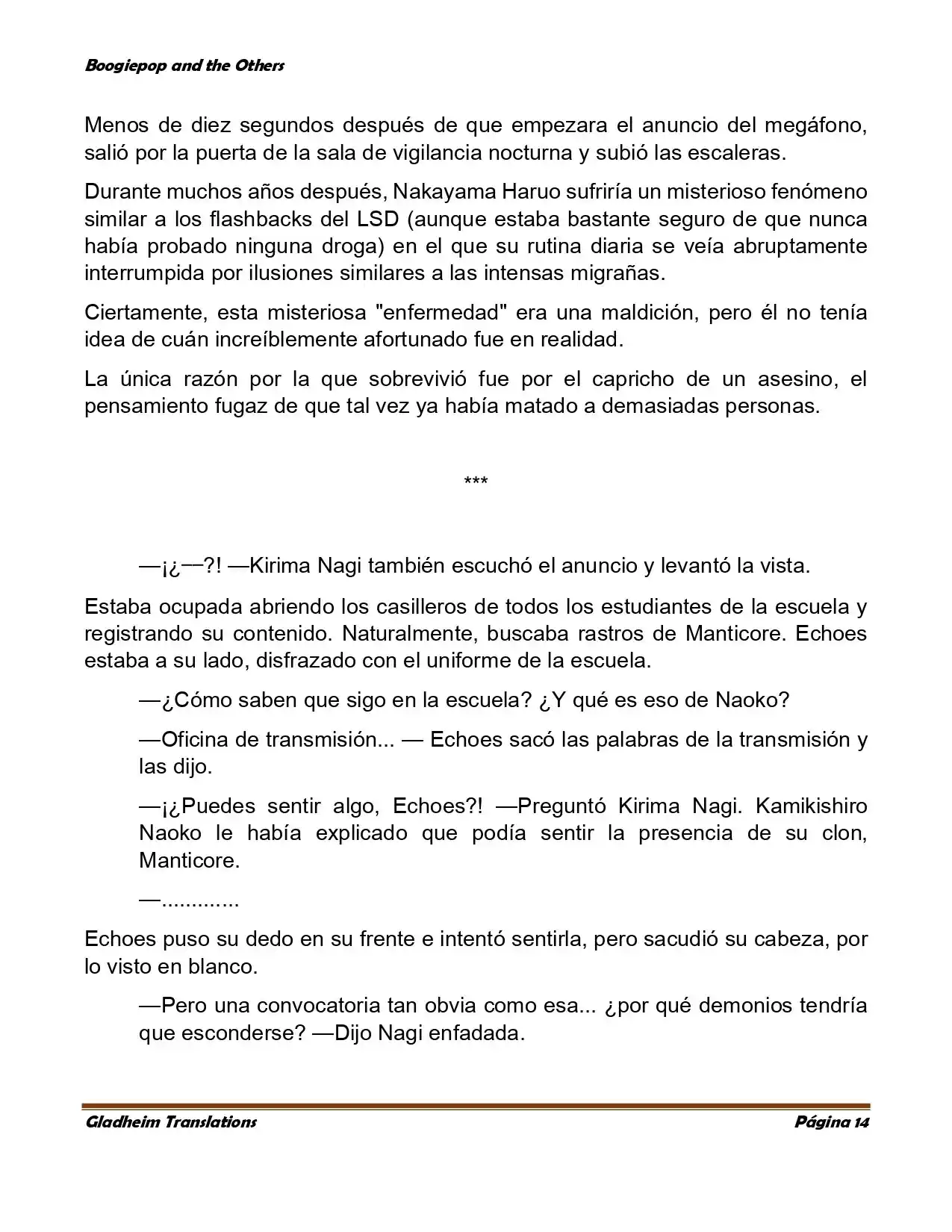 Boogiepop (Novela) - Capítulo 5 - Página 14 - LectorTMOo