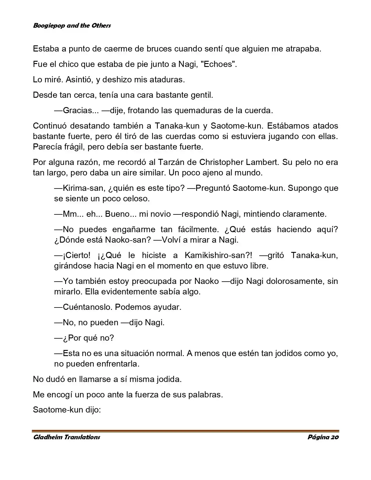 Boogiepop (Novela) - Capítulo 5 - Página 20 - LectorTMOo