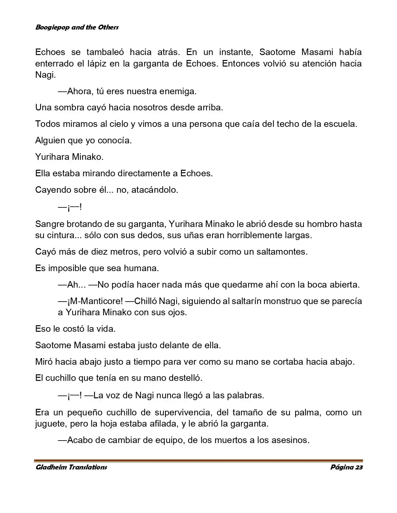 Boogiepop (Novela) - Capítulo 5 - Página 23 - LectorTMOo
