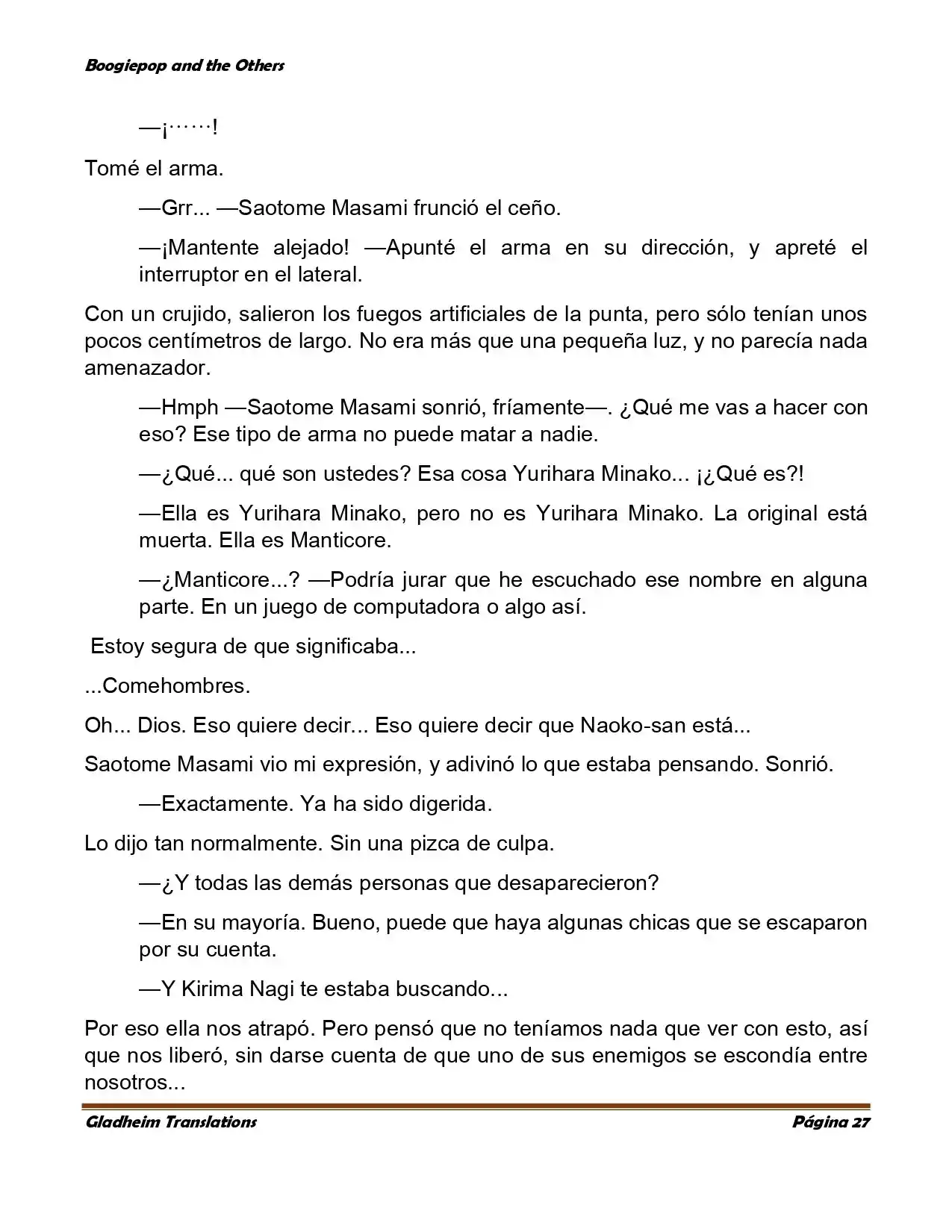 Boogiepop (Novela) - Capítulo 5 - Página 27 - LectorTMOo