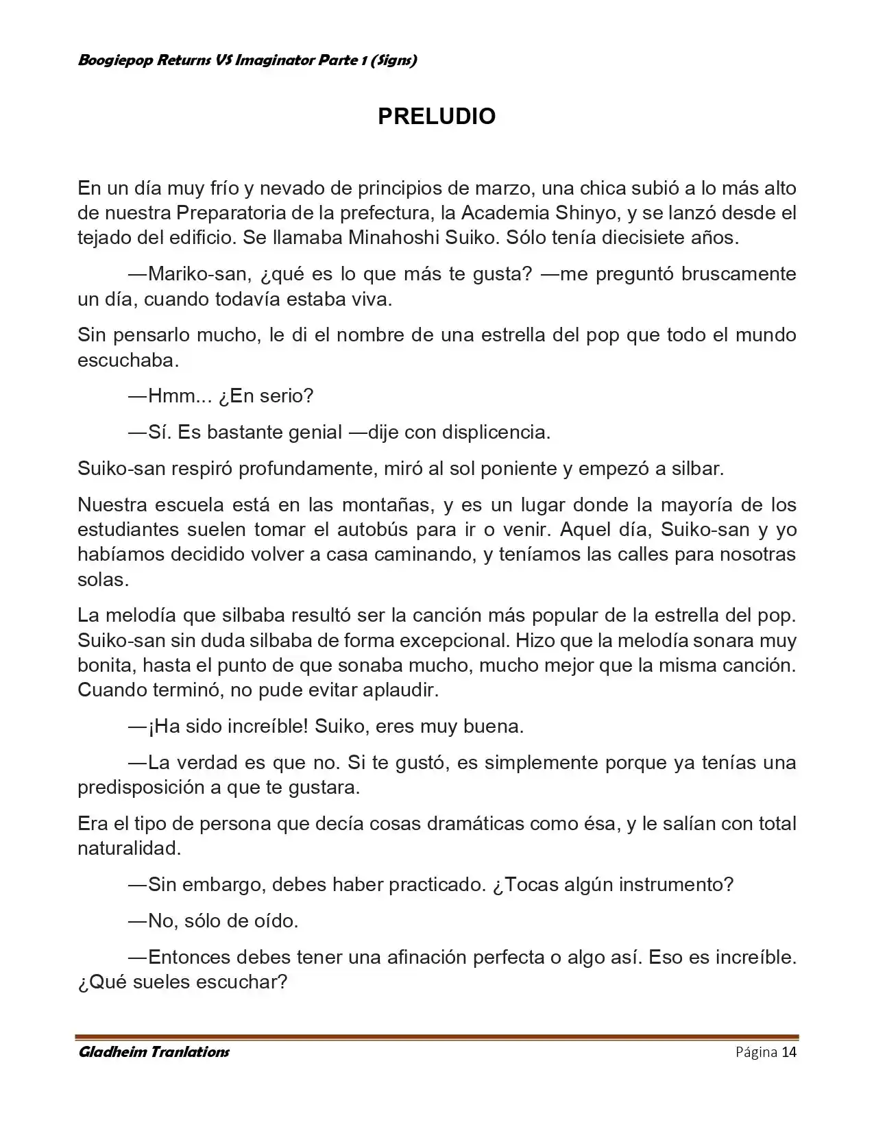 Boogiepop (Novela) - Capítulo 6 - Página 14 - LectorTMOo