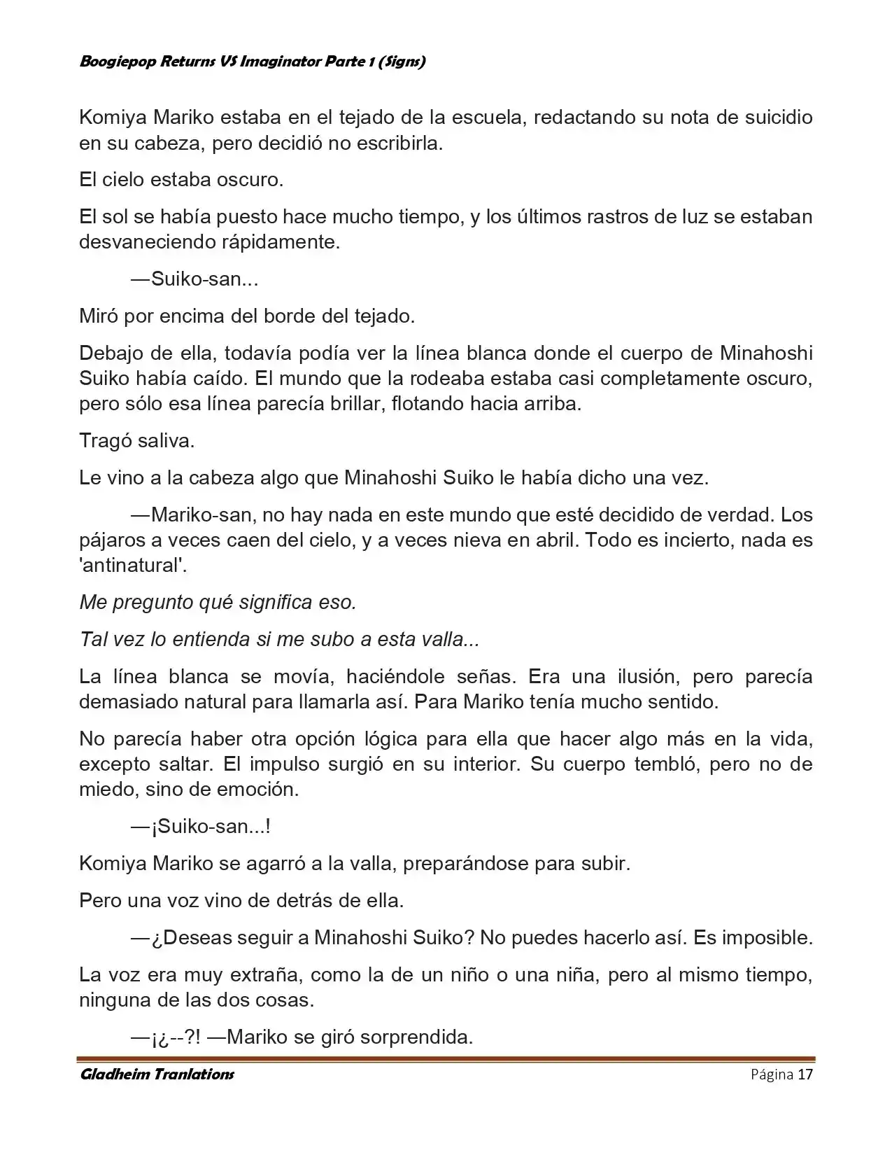 Boogiepop (Novela) - Capítulo 6 - Página 17 - LectorTMOo