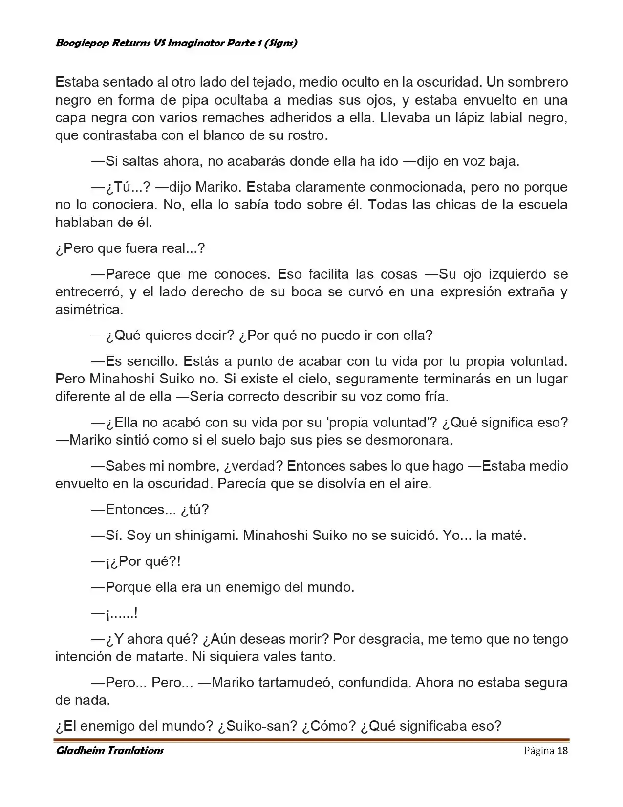 Boogiepop (Novela) - Capítulo 6 - Página 18 - LectorTMOo