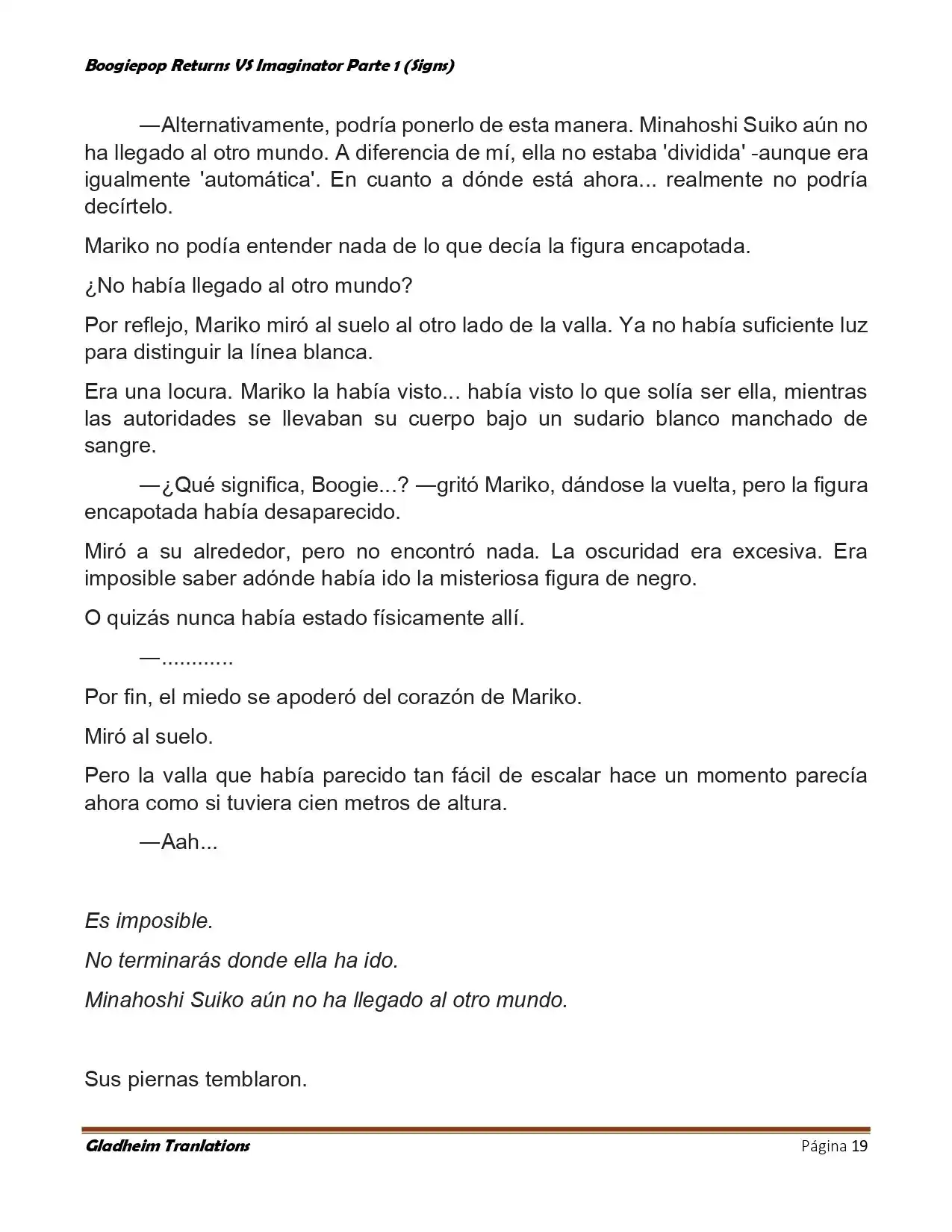 Boogiepop (Novela) - Capítulo 6 - Página 19 - LectorTMOo