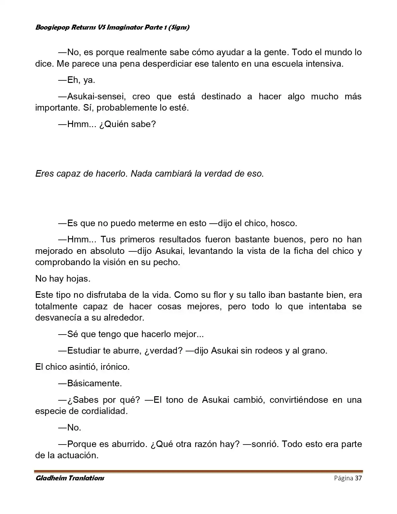 Boogiepop (Novela) - Capítulo 6 - Página 37 - LectorTMOo