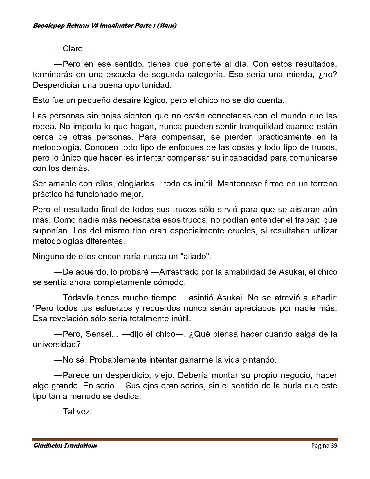 Boogiepop (Novela) - Capítulo 6 - Página 39 - LectorTMOo