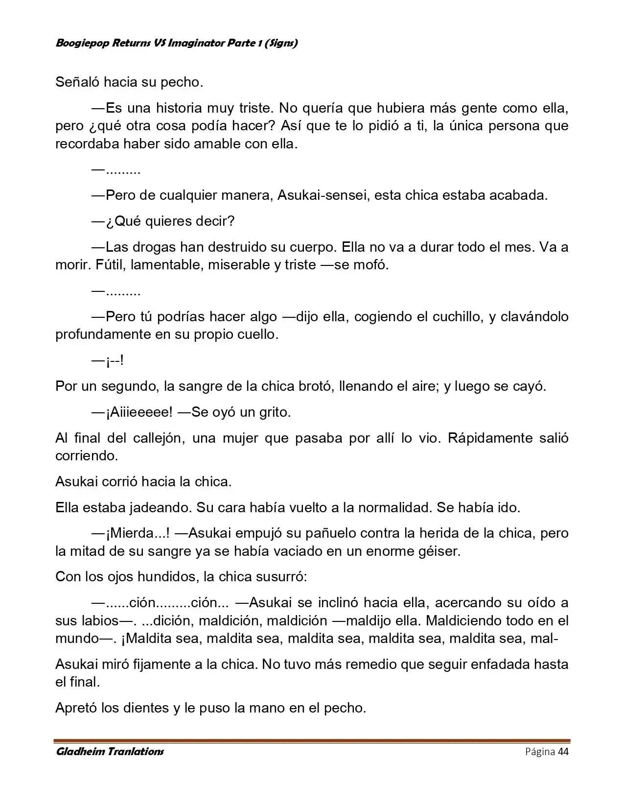 Boogiepop (Novela) - Capítulo 6 - Página 44 - LectorTMOo