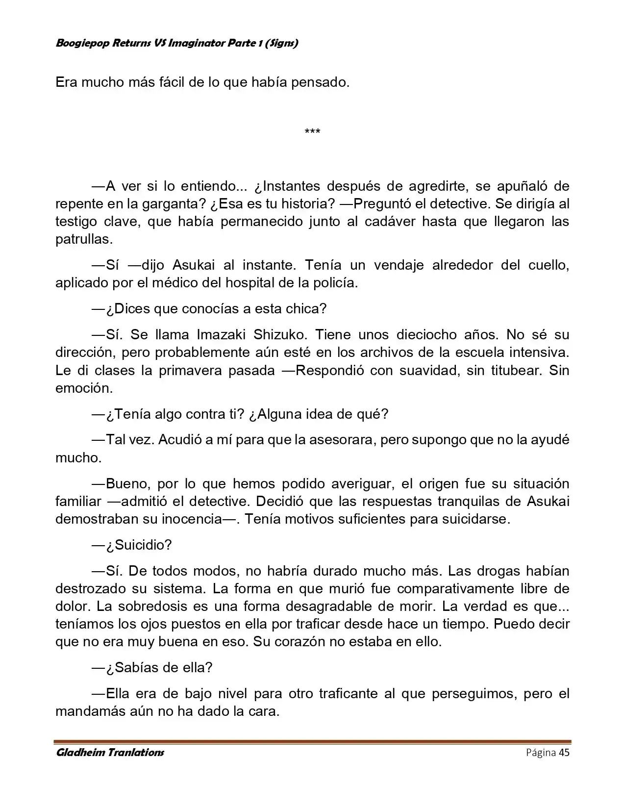 Boogiepop (Novela) - Capítulo 6 - Página 45 - LectorTMOo