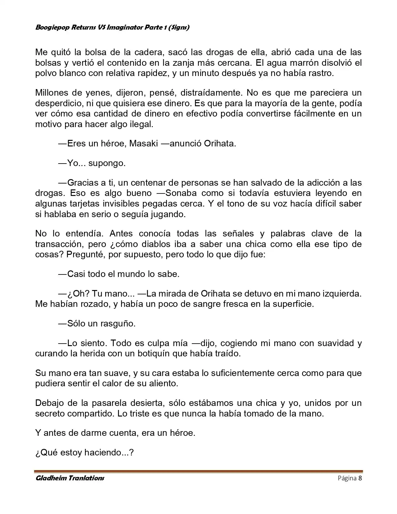 Boogiepop (Novela) - Capítulo 9 - Página 8 - LectorTMOo