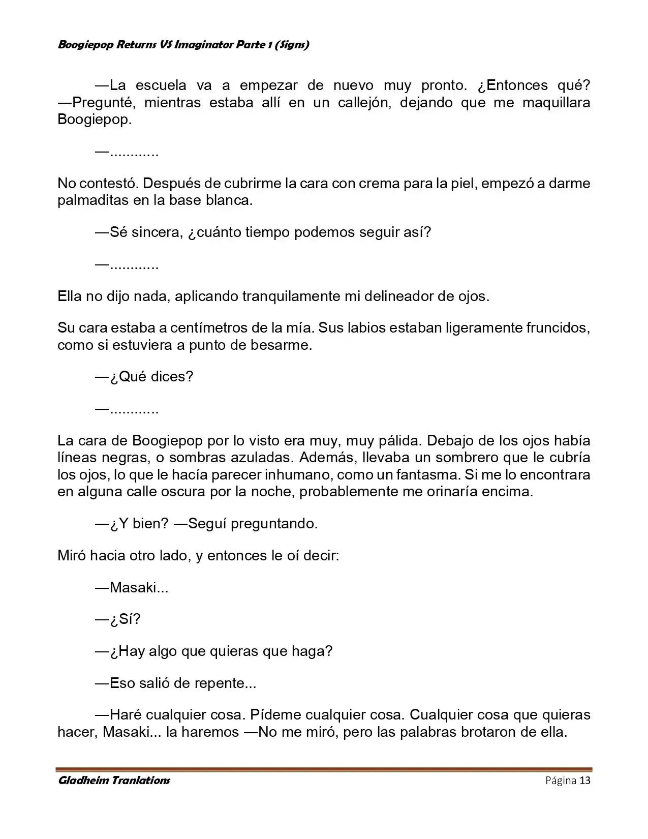Boogiepop (Novela) - Capítulo 9 - Página 13 - LectorTMOo